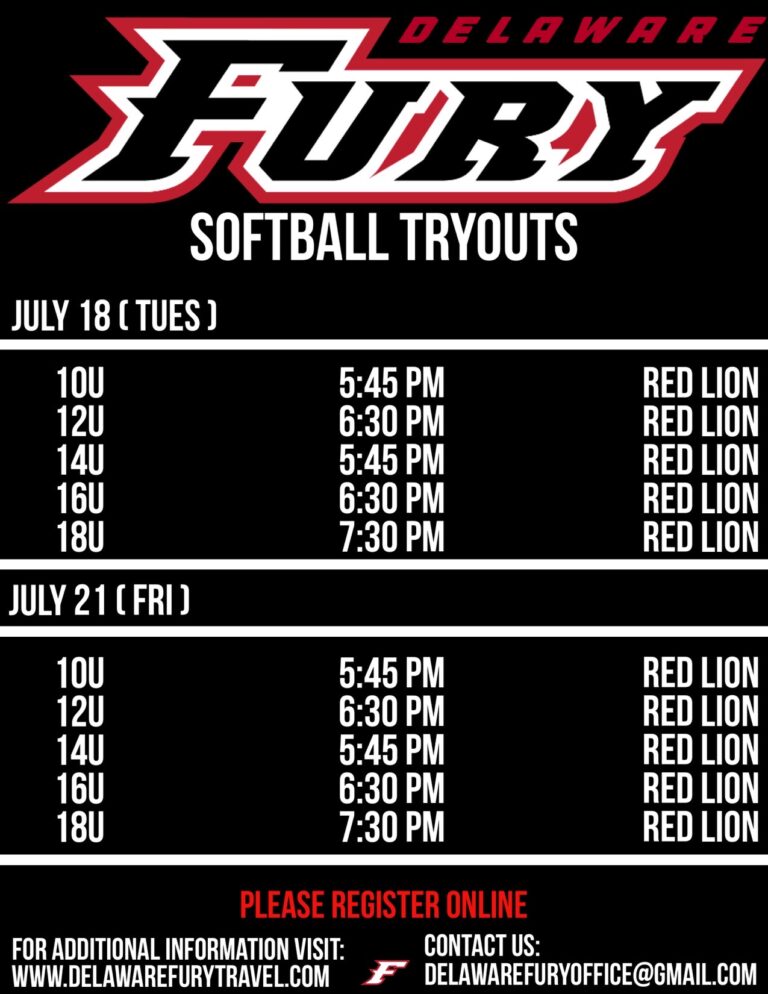 20232024 Tryout Registration Delaware Fury